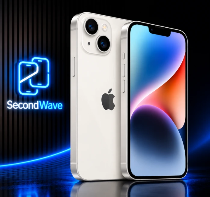 iPhone 14 e-sim · 128GB · White · Licht gebruikt